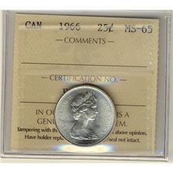 1966 25¢ ICCS MS65