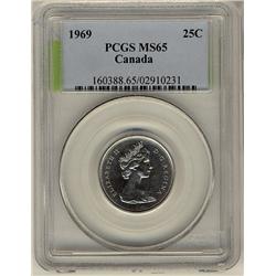 1969 25¢ PCGS MS65.