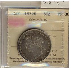 1872H 50¢ ICCS VF30