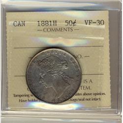 1881H 50¢ ICCS VF30 