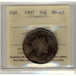1907 50¢ ICCS MS63