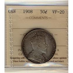 1908 50¢ ICCS VF20