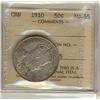 Image 1 : 1910 50¢ ICCS AU55