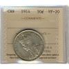 Image 1 : 1914 50¢ ICCS VF20