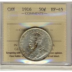 1916 50¢ ICCS EF45