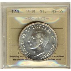 1939 $1 ICCS MS65