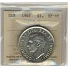 Image 1 : 1945 $1 ICCS EF40