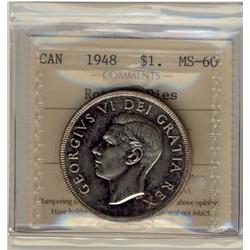 1948 $1 ICCS MS60 Rotated Dies