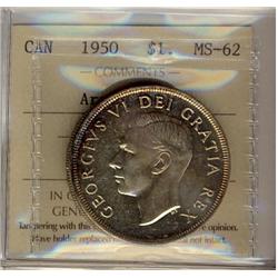 1950 $1 Arn ICCS MS62