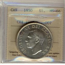 1950 $1 CH#1950 Rev-007 ICCS MS66