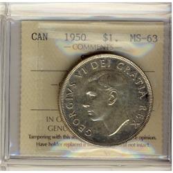 1950 $1 SWL ICCS MS63