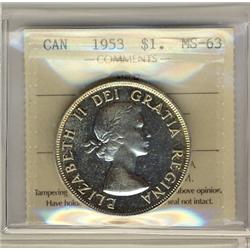 1953 $1 NSF ICCS MS63