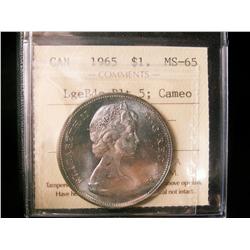 1965 $1 LgeBds Blt 5 ICCS MS65 Cameo
