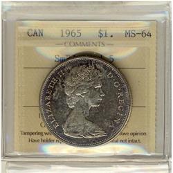 1965 $1 SmBds Ptd 5 ICCS MS64