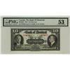 Image 1 : The Bank of Montreal, 1935 $10 #559497, CH-505-60-04, PMG AU53,