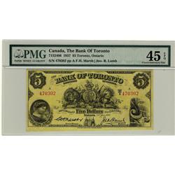 The Bank of Toronto, 1937 $5 #470302, CH-715-24-06, PMG EF45 EPQ,
