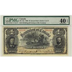 1898 $1 DC-13a #242180 PMG EF40 EPQ