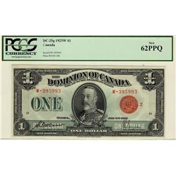 1923 $1 DC-25g #W-395993 PCGS UNC62 PPQ