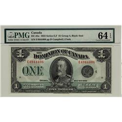 1923 $1 DC-25o E4944406 PMG UNC64 EPQ. Very flashy and attractive example.