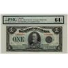 1923 $1 DC-25o E4944406 PMG UNC64 EPQ. Very flashy and attractive example.