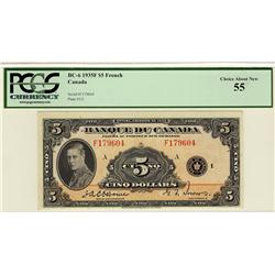 1935 $5 BC-6 #F179604 PCGS AU55