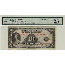 1935 $10 BC-7 #A294165 PMG VF25