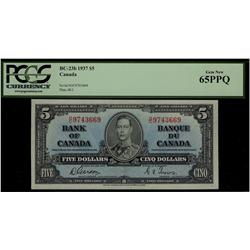 1937 $5 BC-23b #O/C9743669 PCGS UNC65PPQ