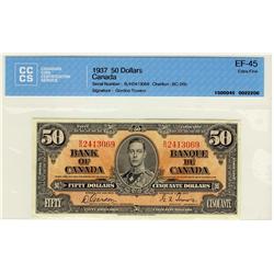 1937 $50 BC-26b #B/H2413069 CCCS EF45
