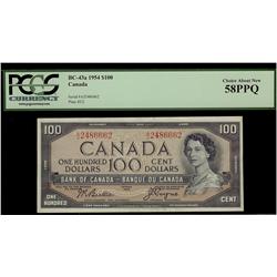 1954 $100 BC-43a A/J PCGS AU58