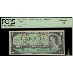 1967 $1 BC-45bA *N/O PCGS EF40