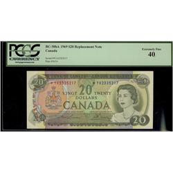 1969 $20 BC-50bA *Y/A PCGS EF40