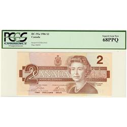 1986 $2 BC-55a #AUH3615413 PCGS UNC68PPQ