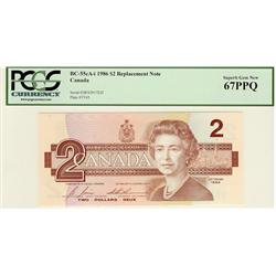 1986 $2 BC-55cA-i #EBX3917225 PCGS UNC67PPQ