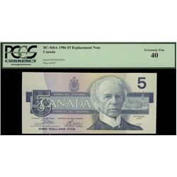 1986 $5 BC-56aA ENX-Yellow PCGS EF40