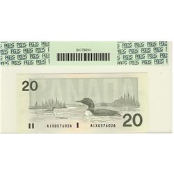 1991 $20 BC-58aA-ii #AIX0576026 PCGS UNC68PPQ