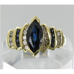 1.95ct Ceylon Blue Sapphire & Diamond 14k Gold Ladies Ring (JEW-1776)