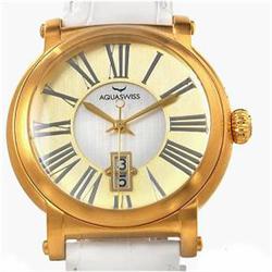 New Aquaswiss Mens Gold/SS Sport Watch Retail $2325 (WAT-130)