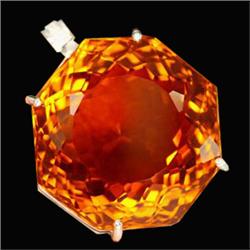 246ct Sterling Pendant Fancy Madeira Orange Citrine (JEW-1837)