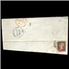 Image 1 : 1841 RARE British 1p Red Victoria Stamp Hi Grade On Cover (STM-0059)