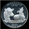 Image 1 : 2004S Wisconsin Silver Quarter Graded NGC PR70 DCAM (COI-5468)