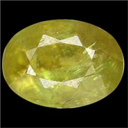 1.70ct Amazing Natural Oval Multy Yellow Russia Sphene  (GEM-25053)