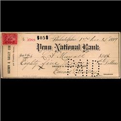 1899 Penn National Bank Check (COI-3262)