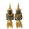 Image 1 : Male & Female Bronze Gilded Temple Guards (CLB-200)