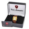Image 3 : New Lamborghini Swiss Movement Tank Style18k/SS Watch Retail $2495 (WAT-117)