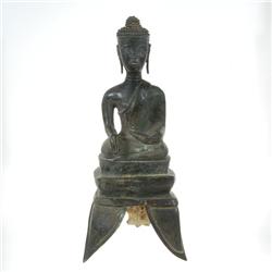 Antique Lao Buddha Bronze Tripod Base 1600s  (ANT-331)