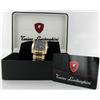 Image 3 : New Lamborghini Swiss Movement Tank Style18k/SS Watch Retail $2495 (WAT-143)