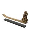 Image 3 : Antique Hand Carved Teak Cart Mast  (ANT-202)
