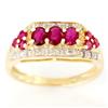 Image 1 : 1.50Ct Natural Ruby & 18 Genuine Diamond Ring 9K Gold (JEW-9016X)