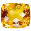 Image 1 : 39.15ct Orange Yellow Citrine Cushion Checker Cut Appraisal Estimate $7830 (GEM-23796)