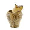 Image 3 : Hand Carved Tamarind Burl Wood Covered Vase  (DEC-161)